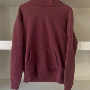 Abercrombie and Fitch Relaxed Soft Fleece Hoodie Heather Red Size Medium